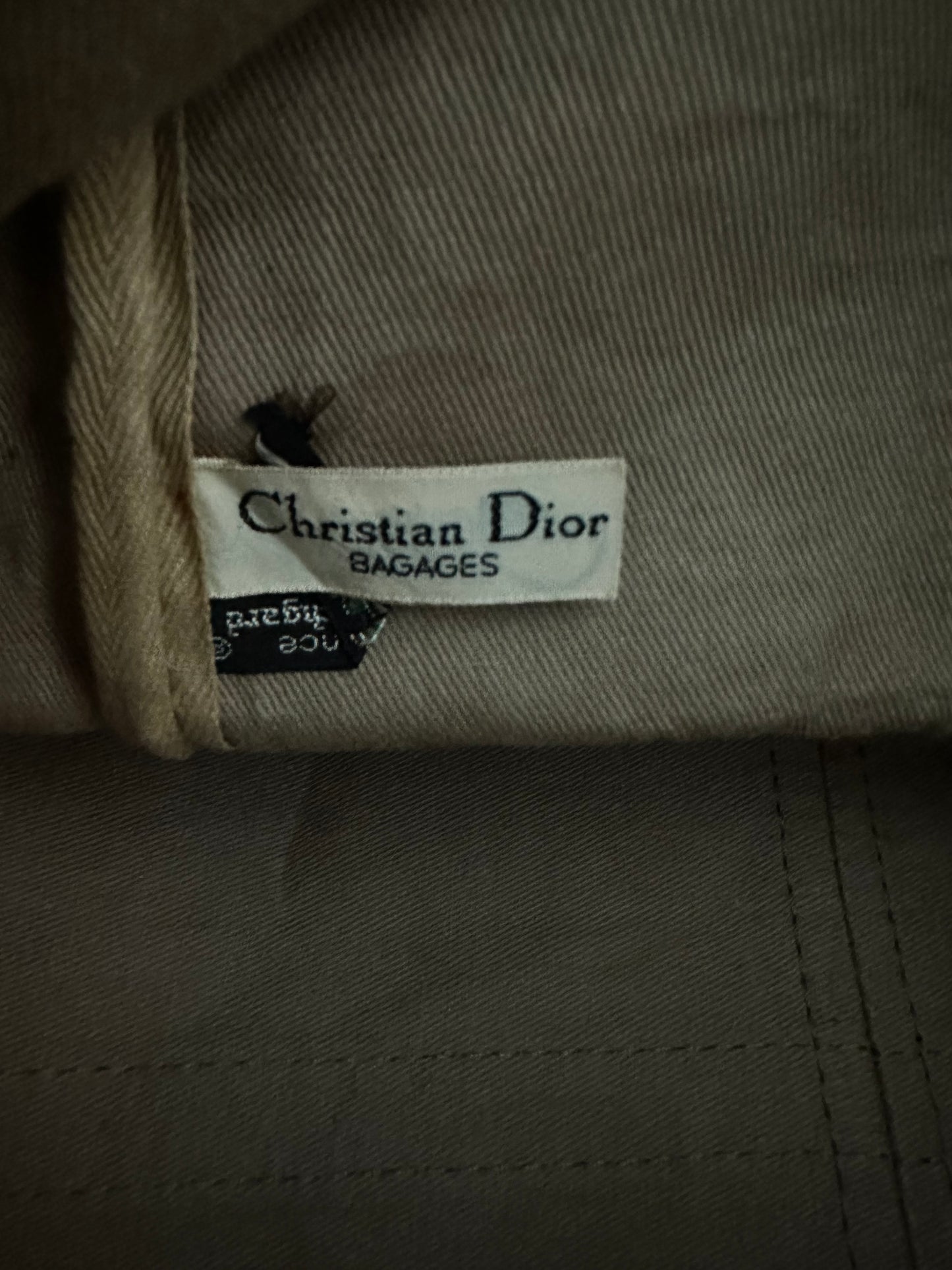 Dior Brown Canvas Oblique Large Boston Bag