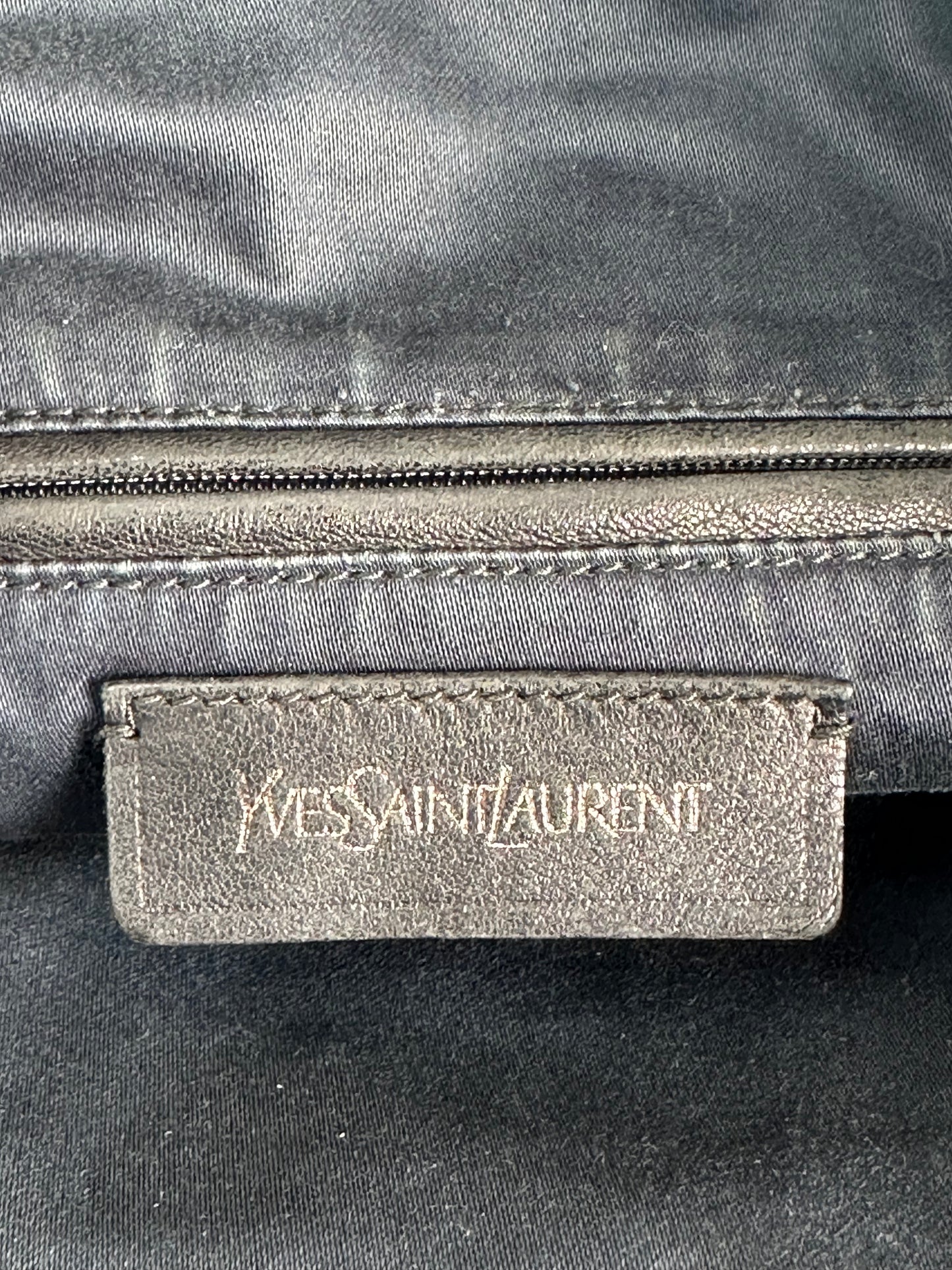 YVES SAINT LAURENT Green Leather Roady Bag