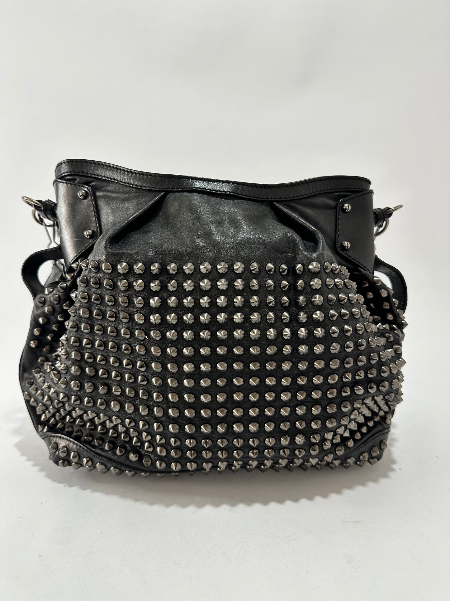 BURBERRY
Prorsum Calfskin Studded Shoulder Bag Black