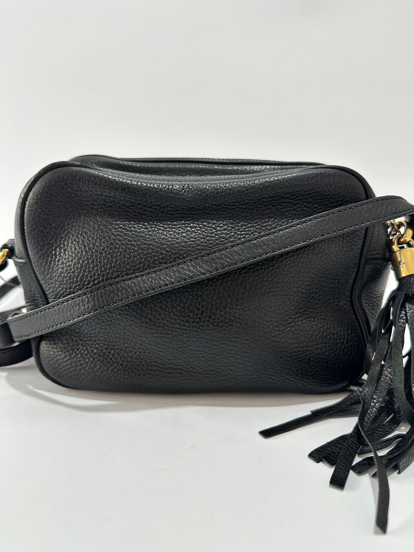 Gucci Light Black Leather Small Soho Disco Crossbody Bag