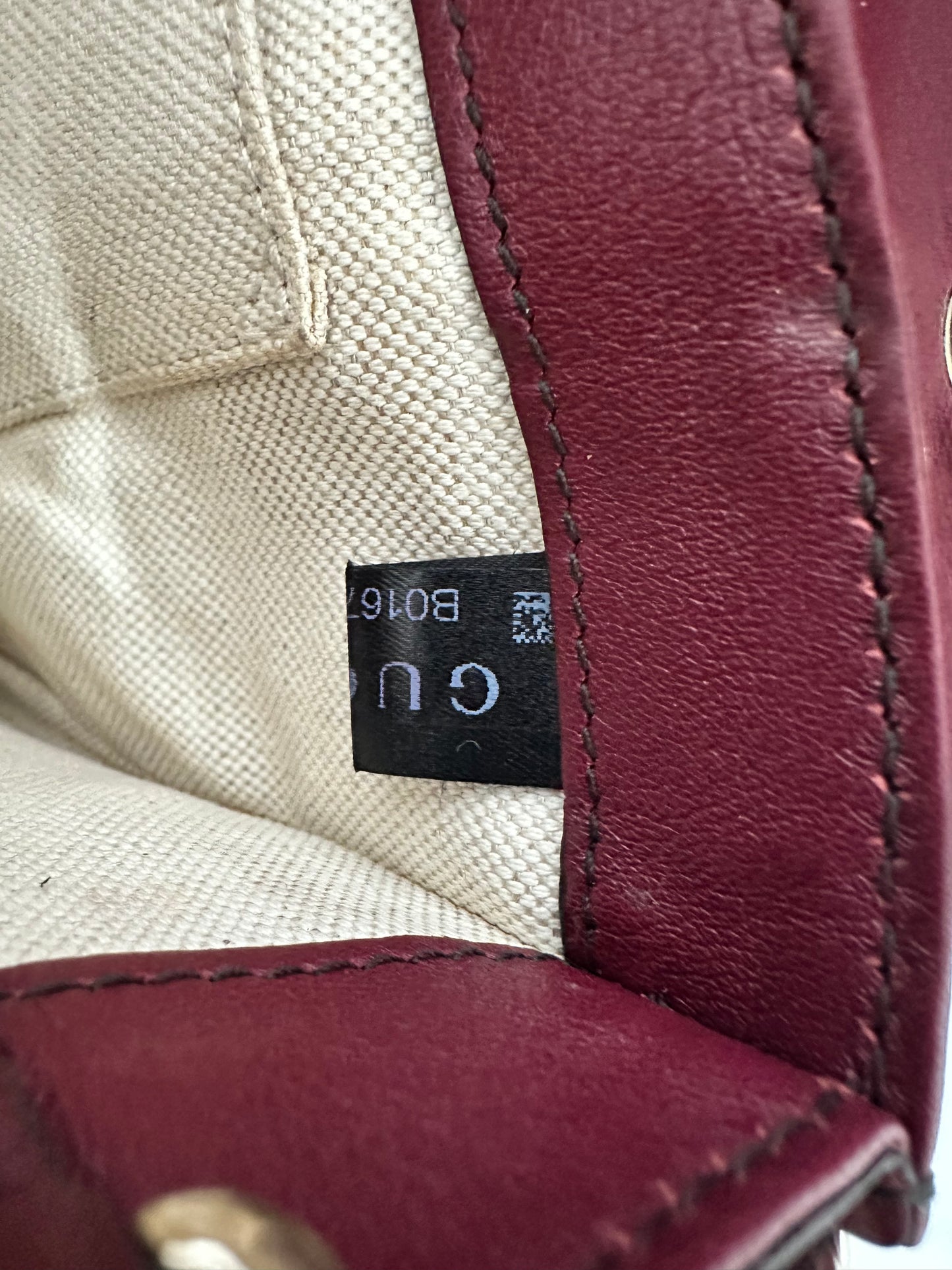 Gucci Dark Red Guccissima Leather Medium Emily Chain Shoulder Bag