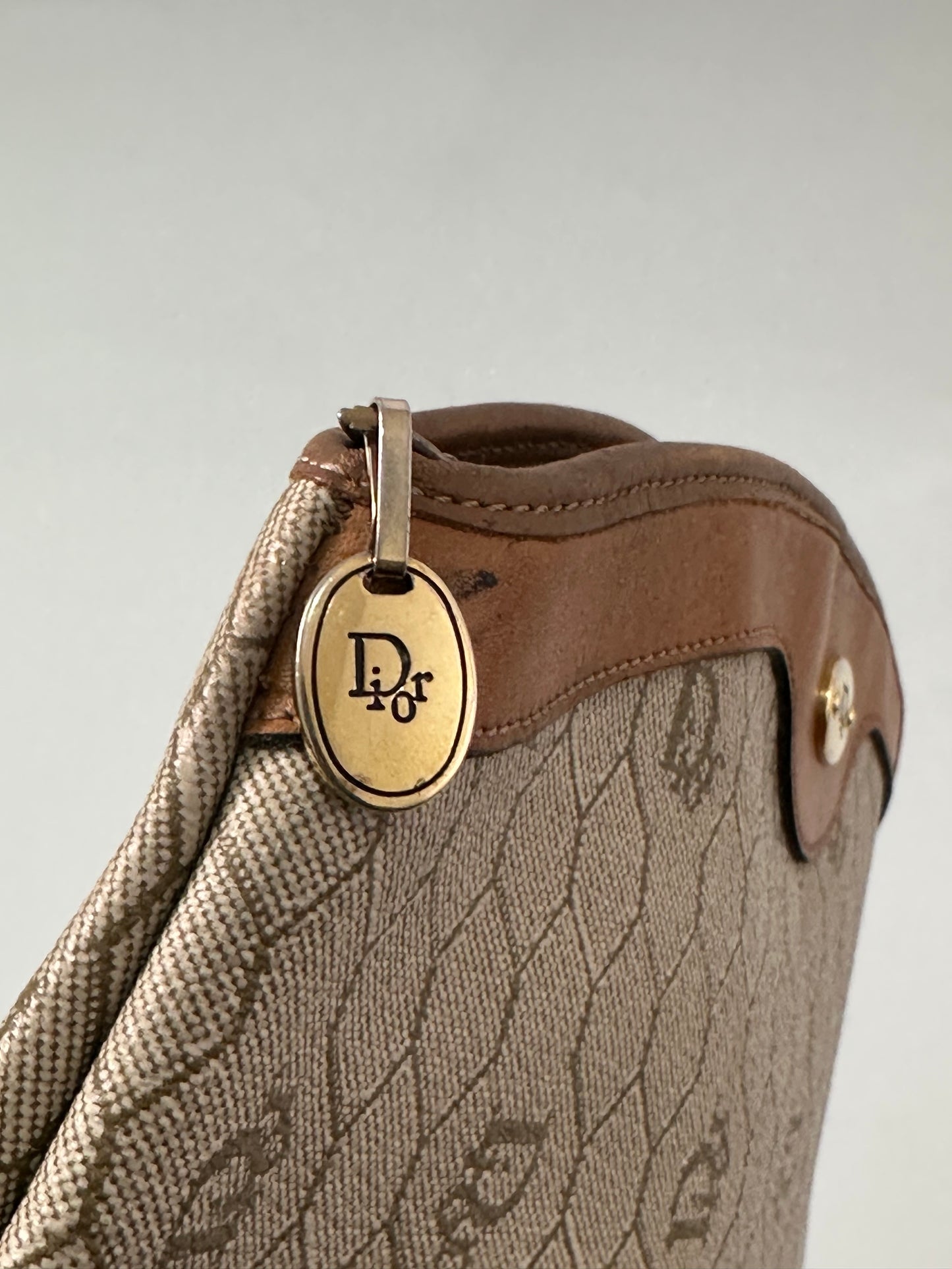 CHRISTIAN DIOR Honeycomb Pattern Clutch Bag Second Pouch