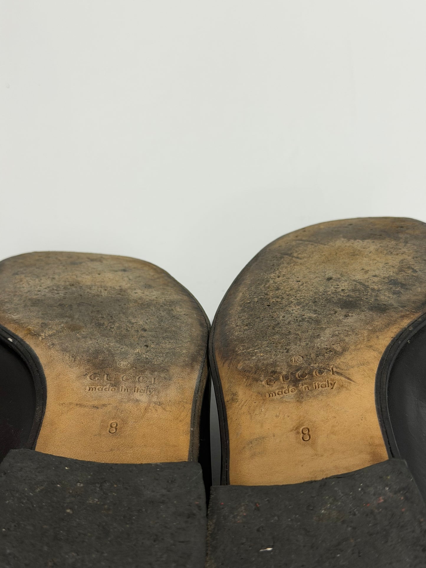 Gucci Black Leather Horsebit Slip On Loafers Size 8 UK/ 9US