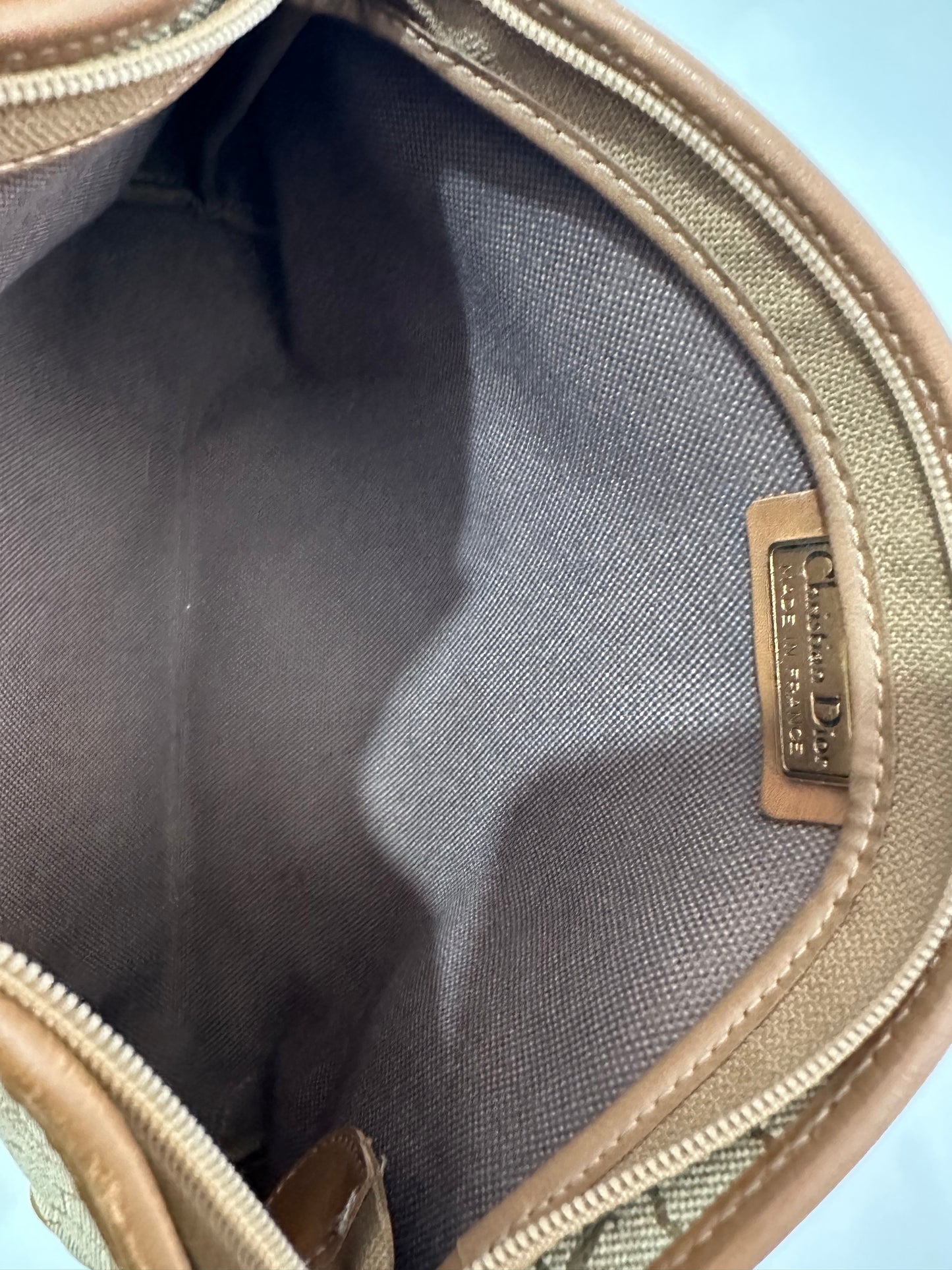 CHRISTIAN DIOR Honeycomb Pattern Clutch Bag Second Pouch