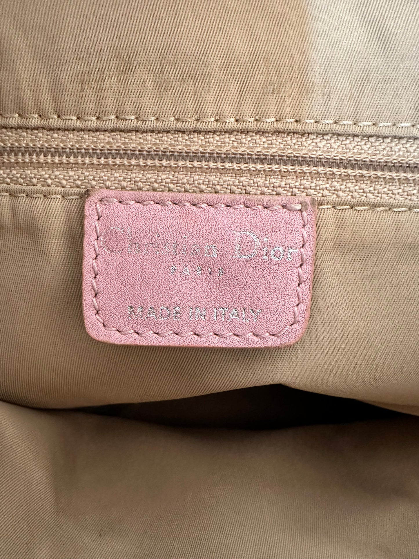Dior Brown Oblique Canvas Crossbody Bag Pink Beige