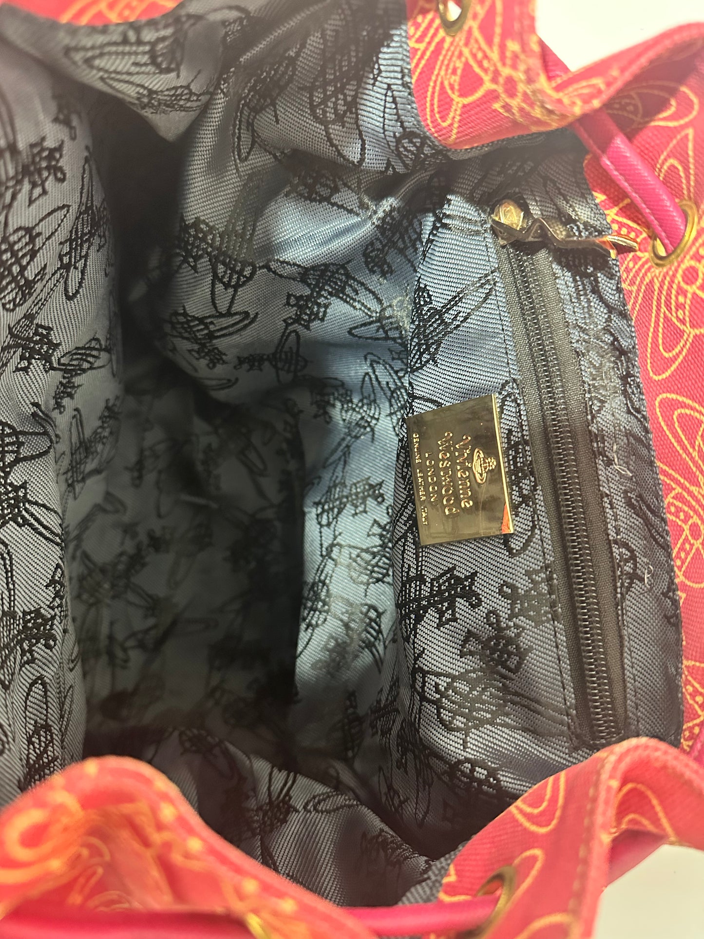 VIVIENNE WESTWOOD Pink Canvas Backpack