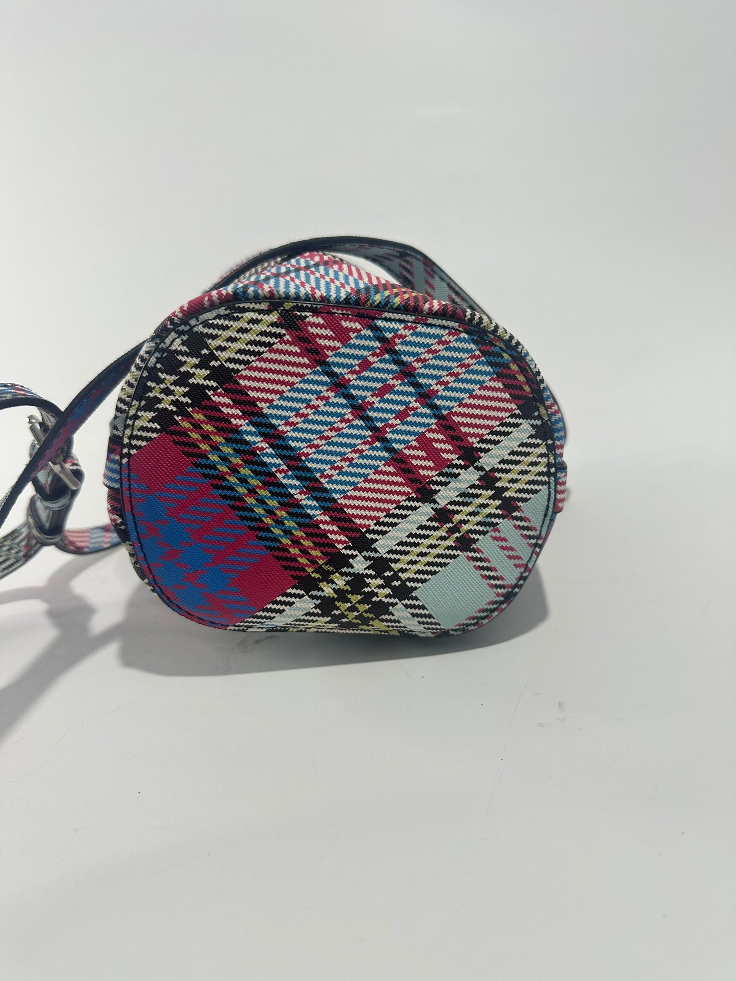 VIVIENNE WESTWOOD
Daisy Small Tartan-Print Faux Leather Bucket Bag