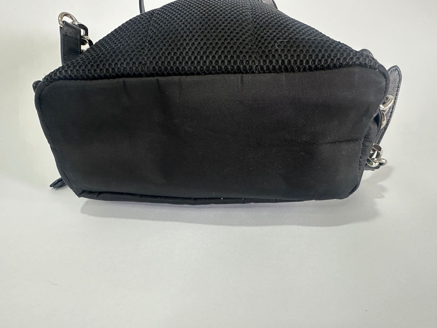 FENDI
Black Nylon And Leather Monster Eyes Mini Backpack
