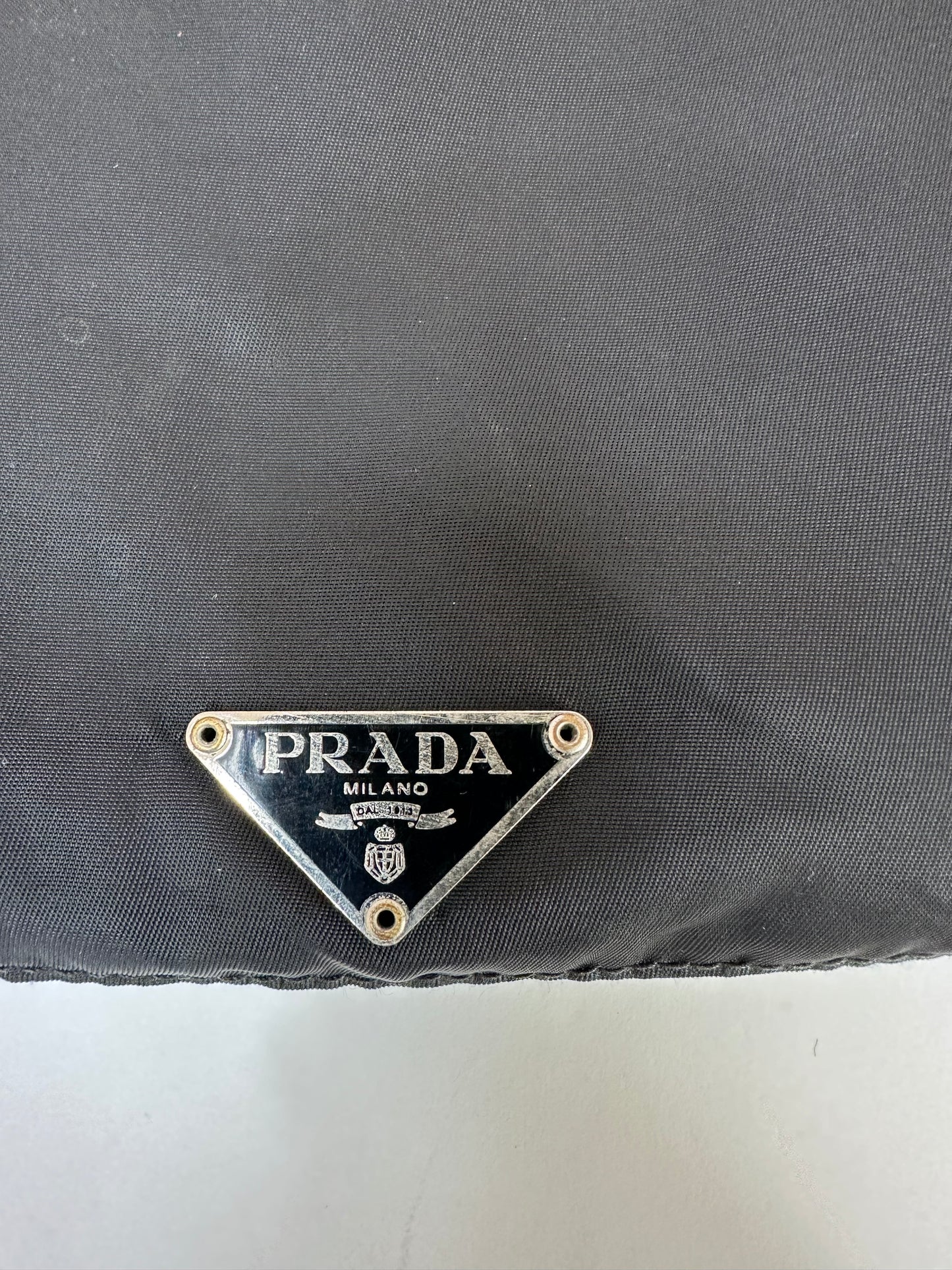 PRADA Tessuto Nylon Crossbody Bag Black