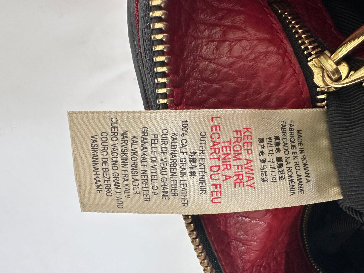 BURBERRY Magenta Embossed Check Leather Chichester Crossbody Bag
