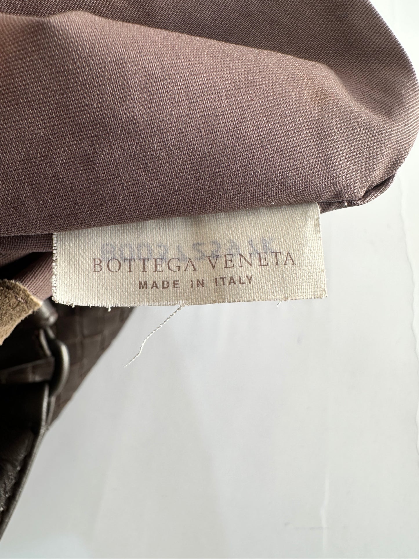 BOTTEGA VENETA
Ebano Woven Leather Small Campana Bag