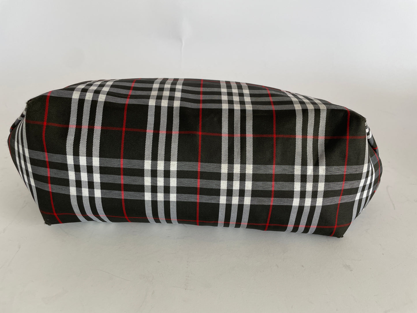 BURBERRY Nova Check Blue Label Hand Bag Nylon Black