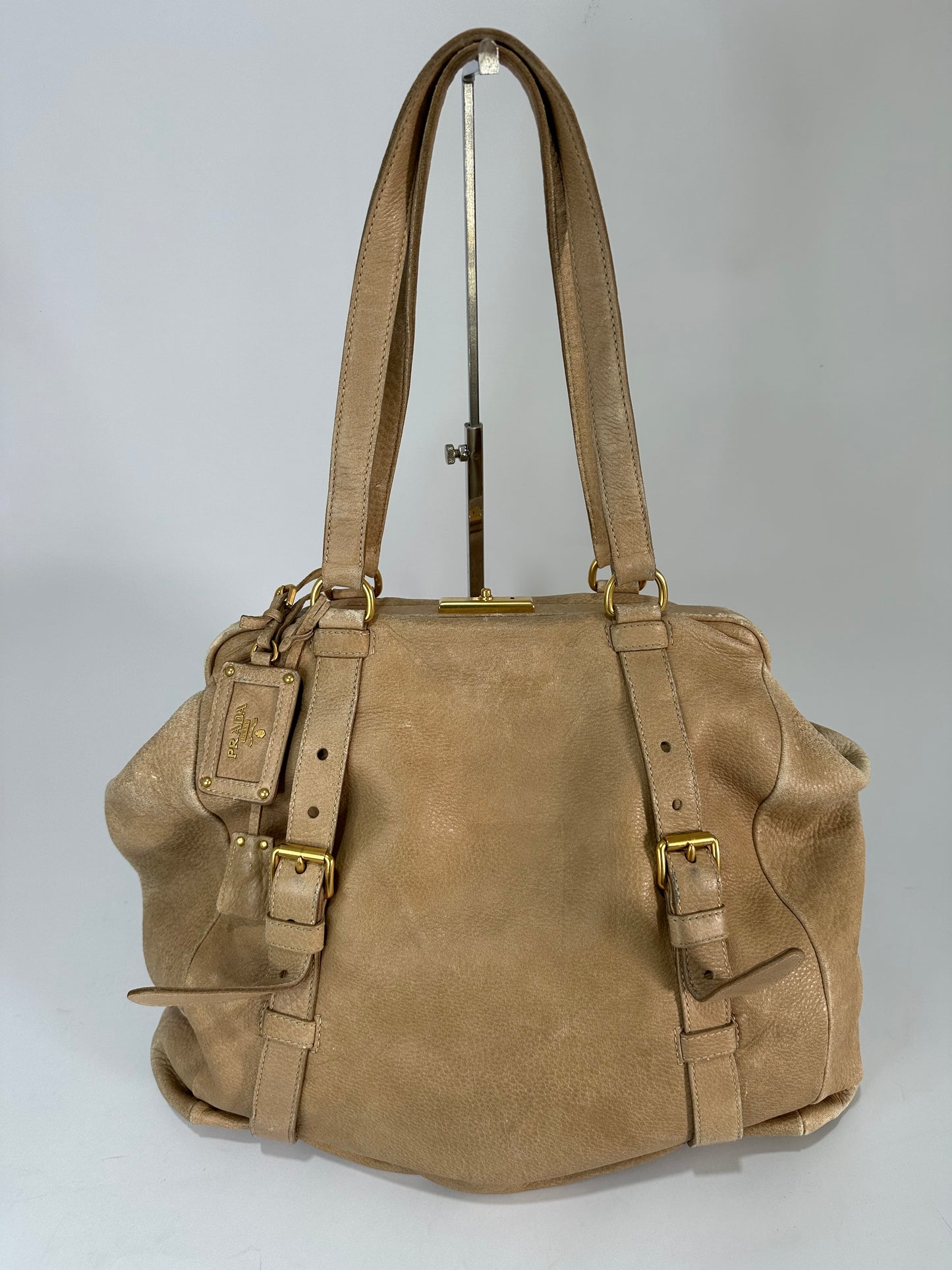 PRADA Lux Vitello Cervo Tote Bag