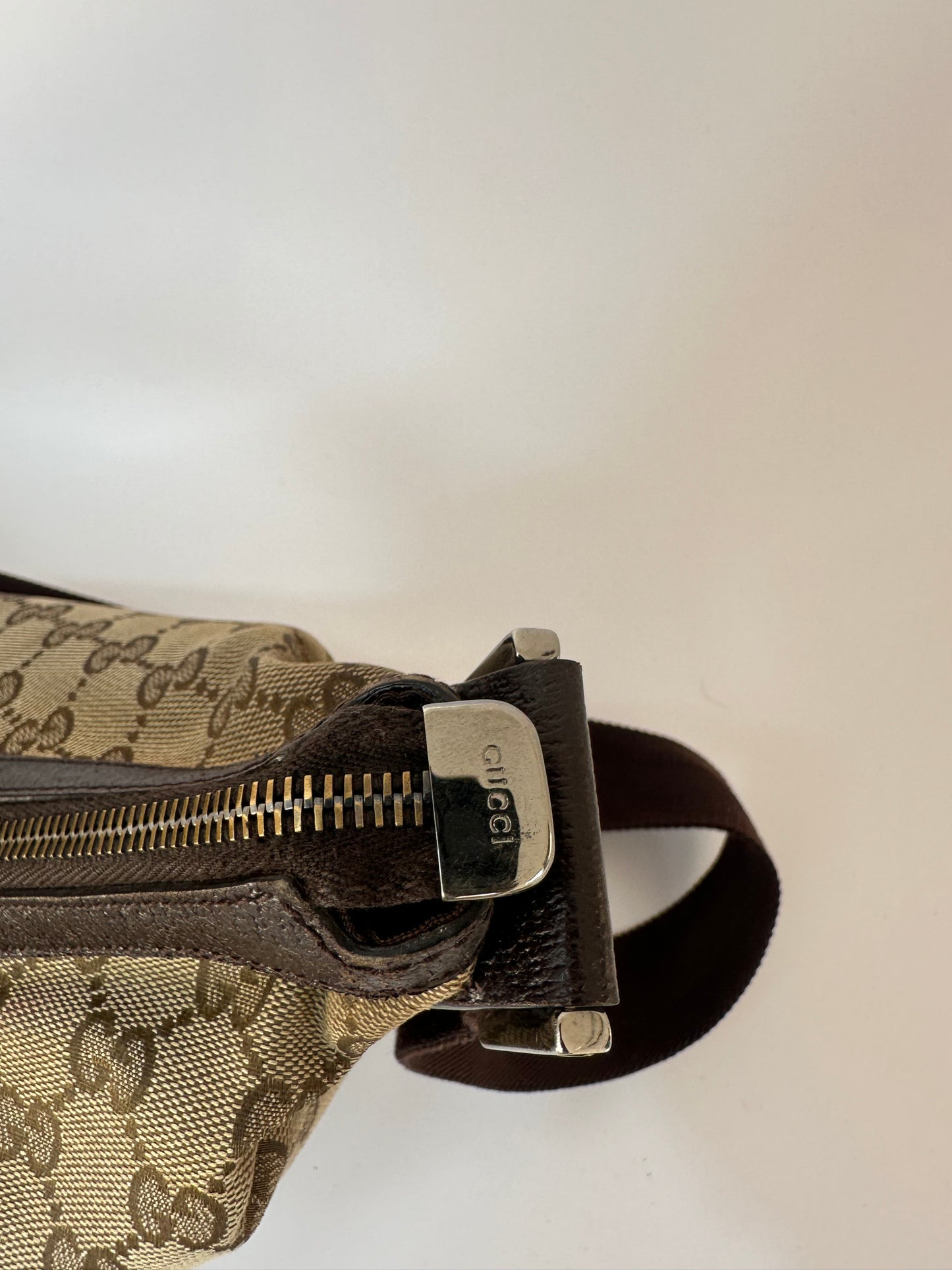 GUCCI
GG Canvas Medium Sherry Half Moon Crossbody Bag