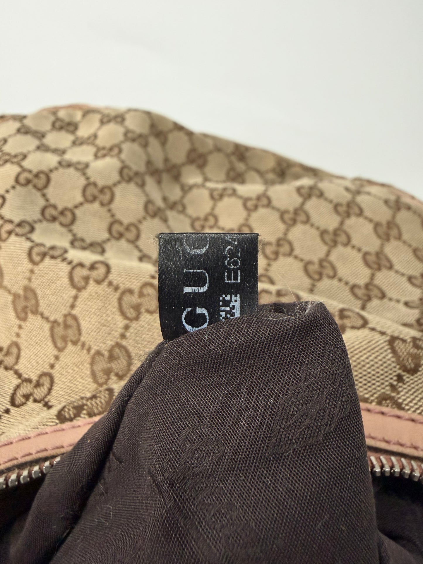 Gucci Beige/Bronze GG Canvas and Leather GG Twins Medium Hobo