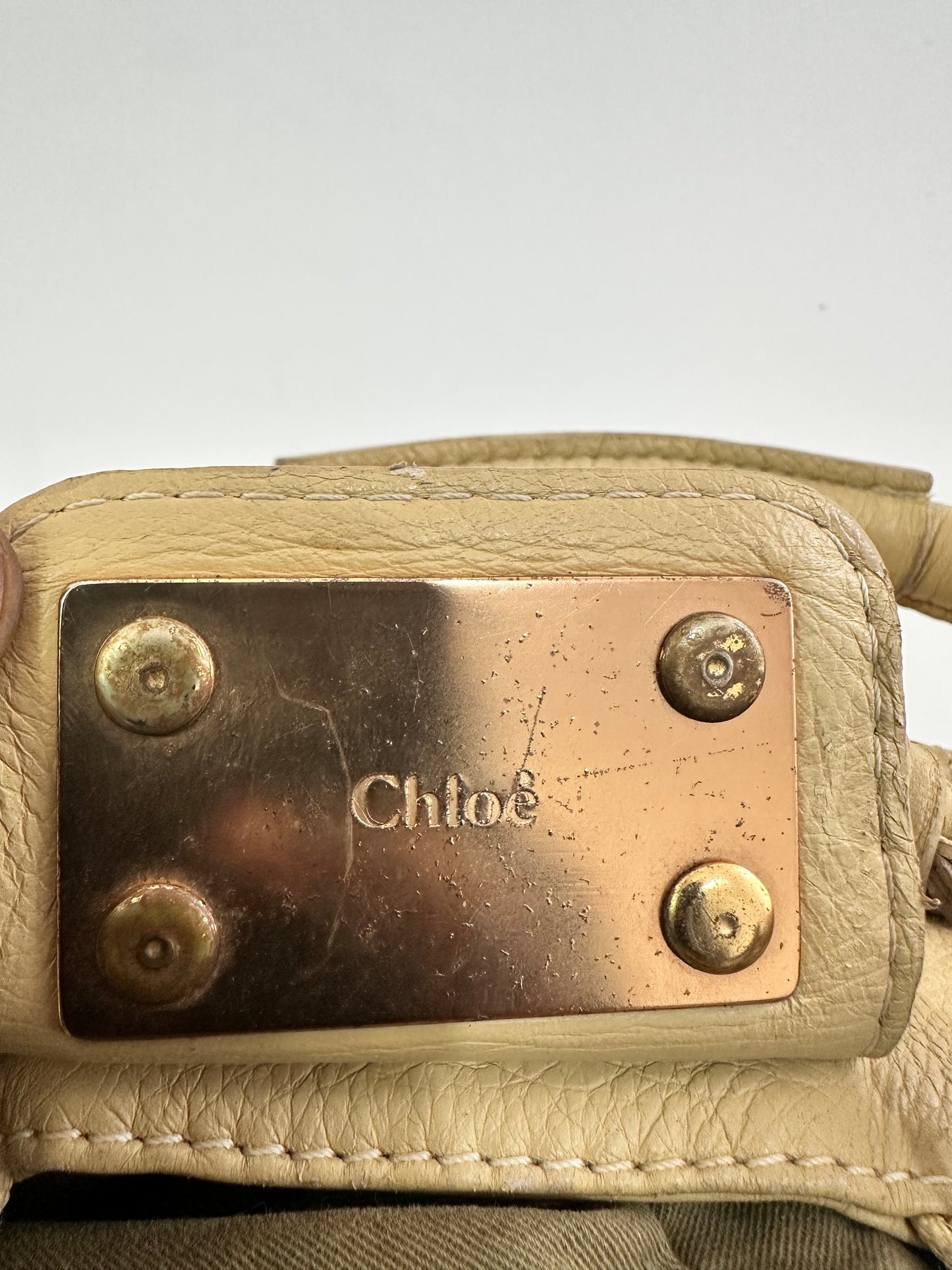Chloe Beige Leather Medium Paddington Satchel