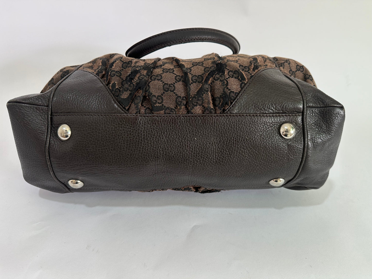 GUCCI GG Denim Full Moon Tote