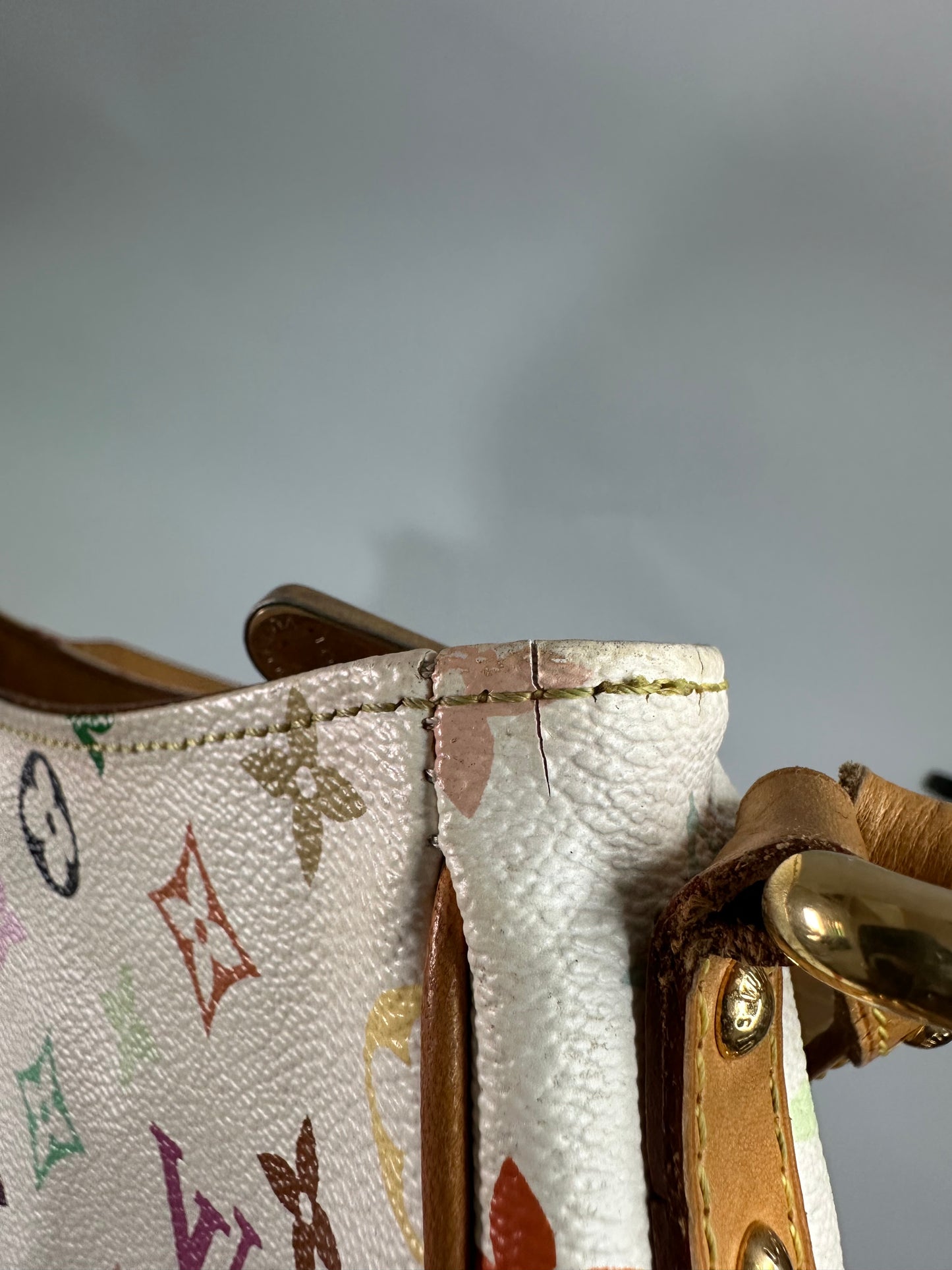 LOUIS VUITTON White Monogram Multicolore Canvas Lodge PM Shoulder Bag