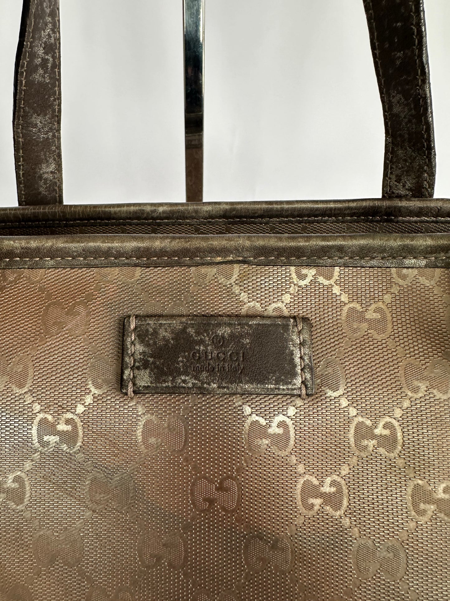 Gucci Metallic Imprime GG Tote Medium