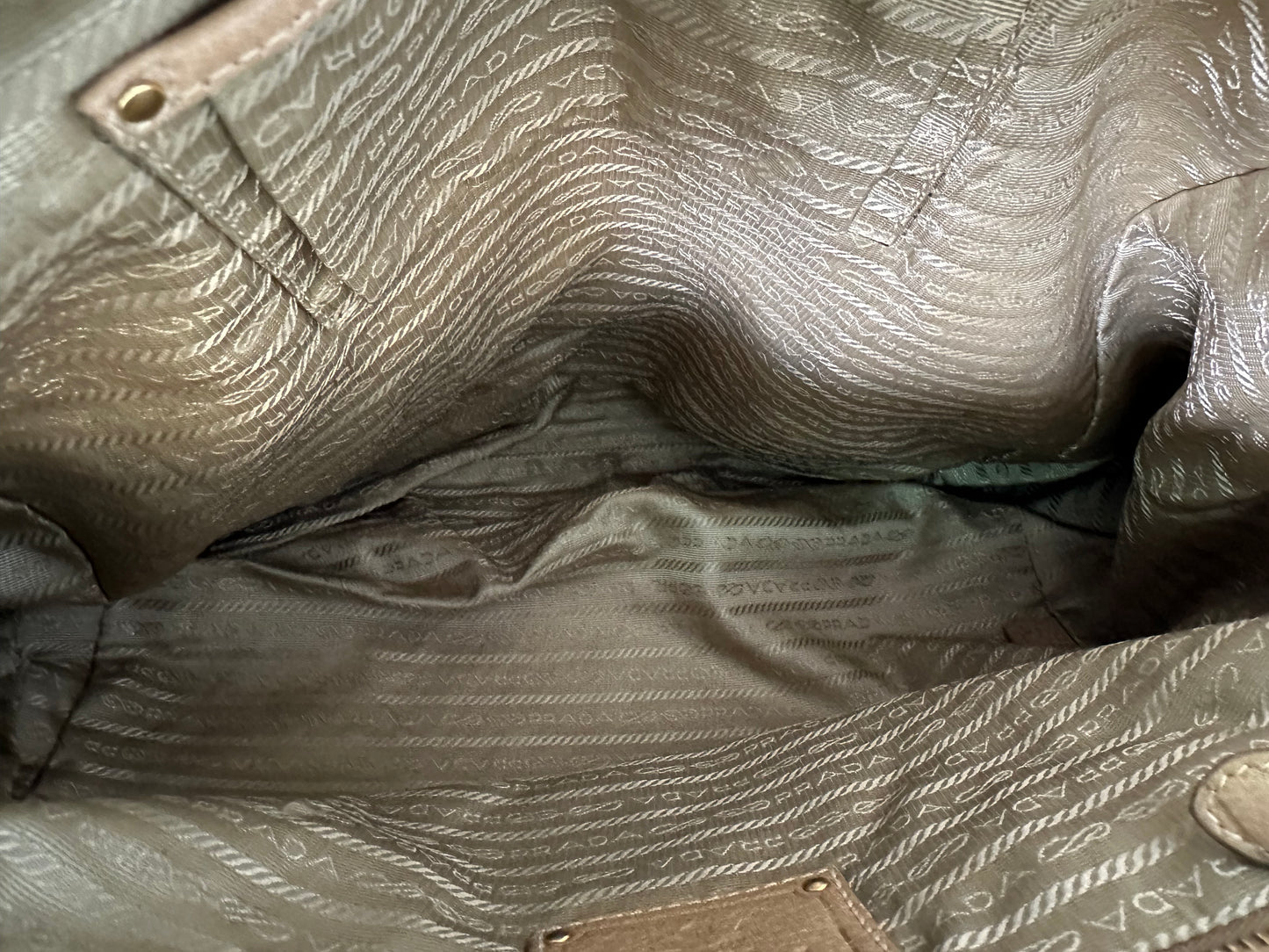 PRADA Lux Vitello Cervo Tote Bag