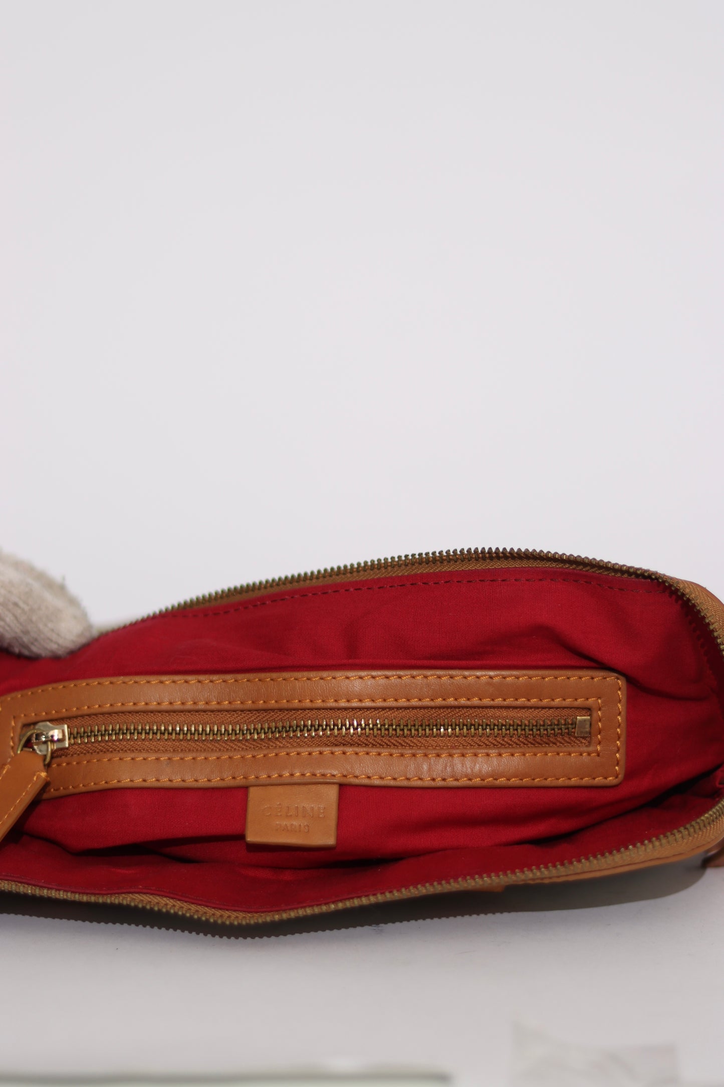 Celine Triomphe Canvas Hand Bag Gray Grey