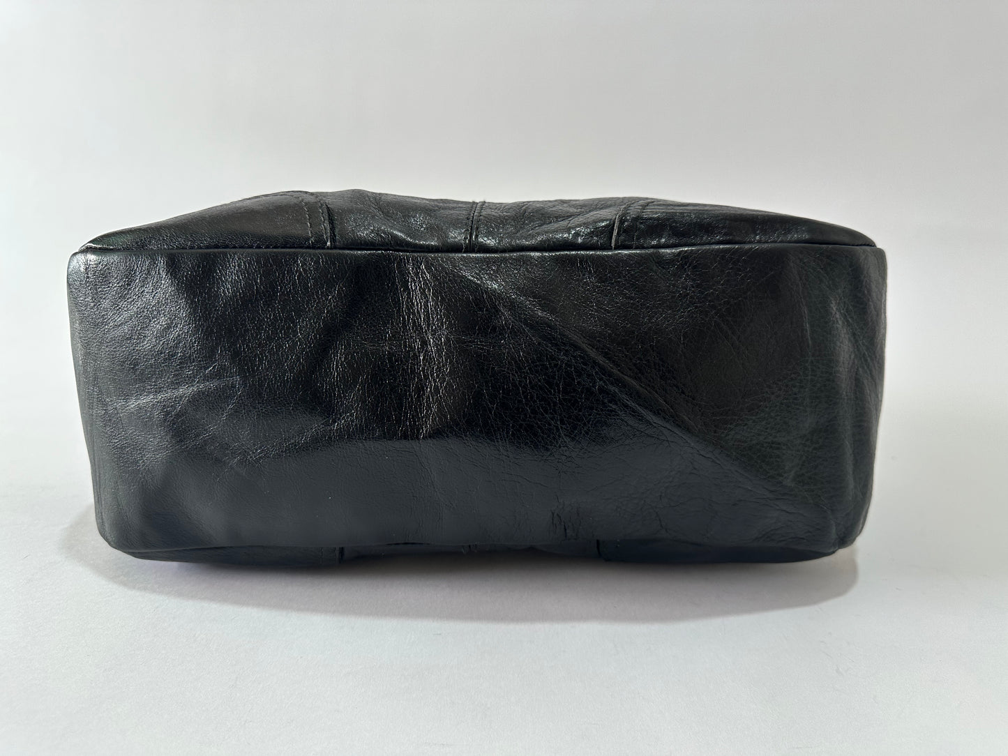 Vintage Balenciaga Black Leather Shoulder Bag