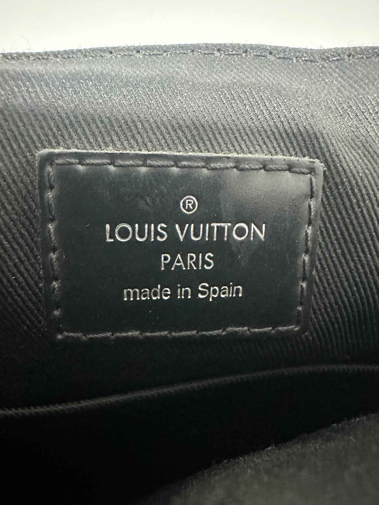 Louis Vuitton Damier Ebene Graphite Canvas District PM Bag