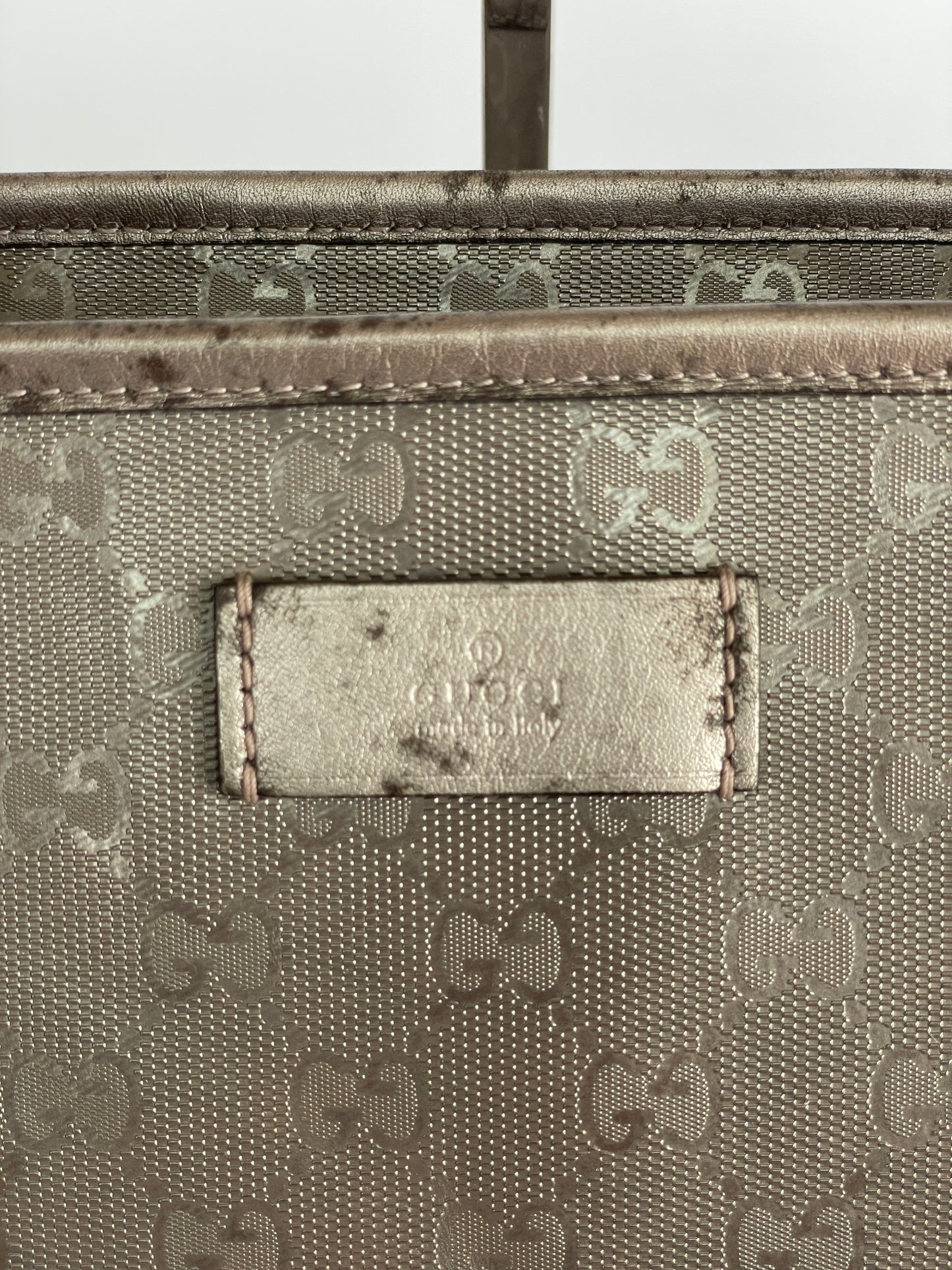 Gucci Metallic Imprime GG Tote Mini
