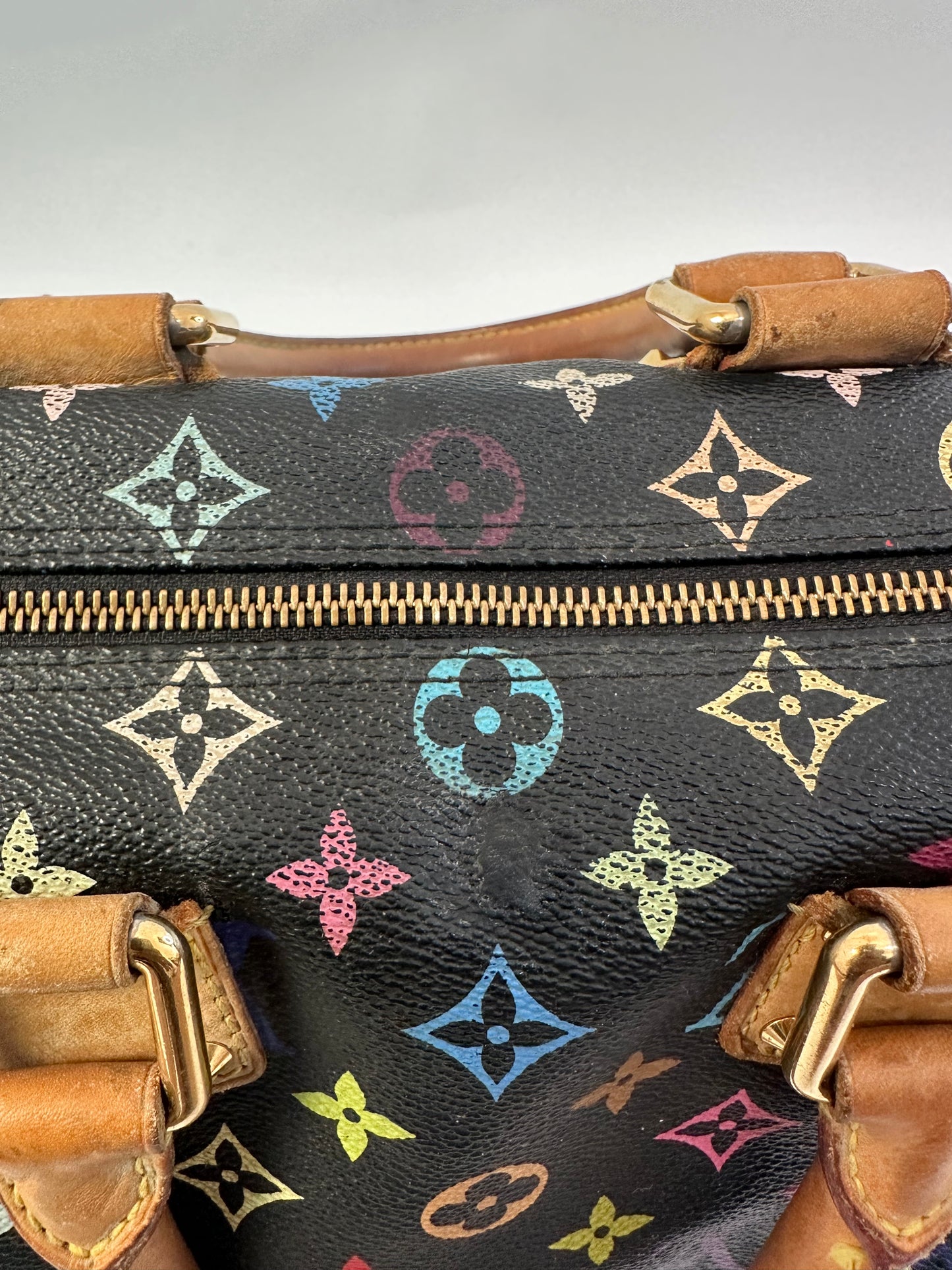 LOUIS VUITTON
Black Monogram Multicolor Speedy 30 Bag
