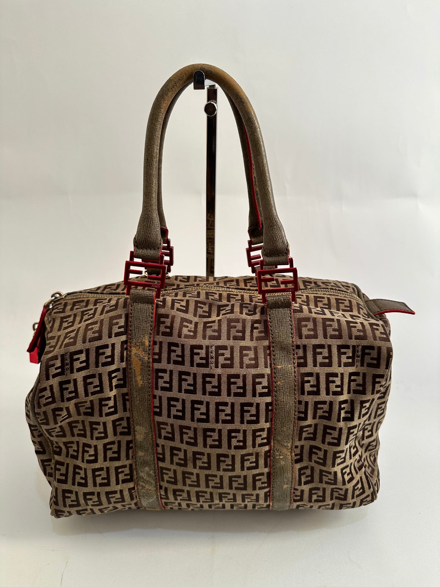 Fendi
Zucchino Handle Boston Bag