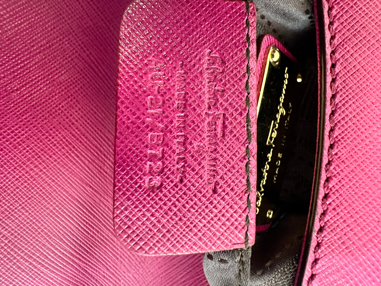 Salvatore Ferragamo Purple Leather Gancini Flap Bag