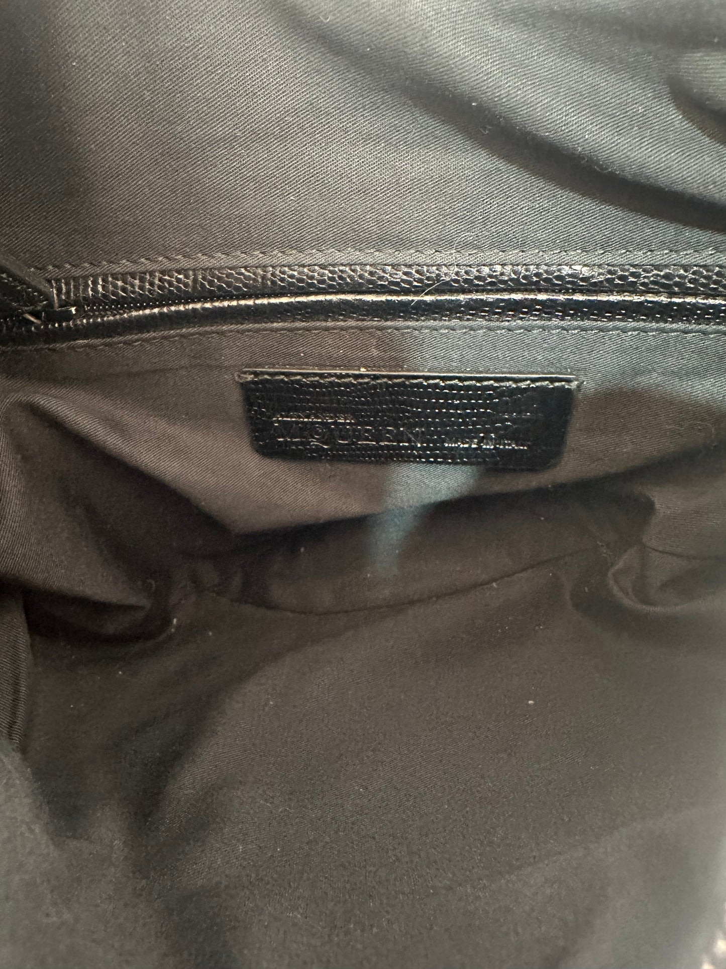 Alexander McQueen Black Leather Medium De Manta Studded Clutch