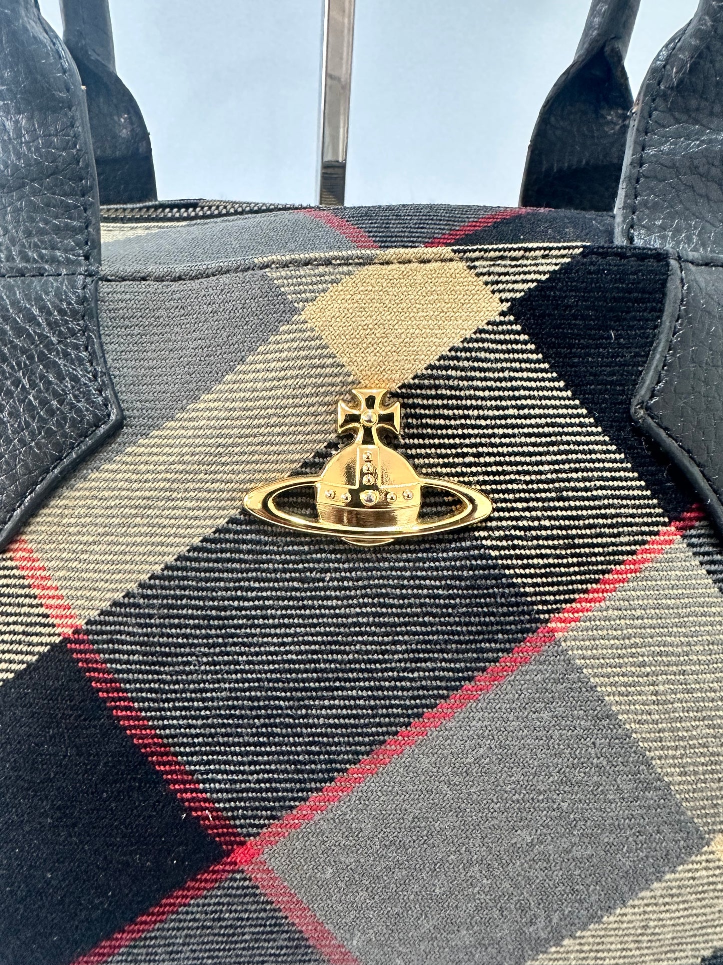 Vivienne Westwood Orb Tartan Print tote bag