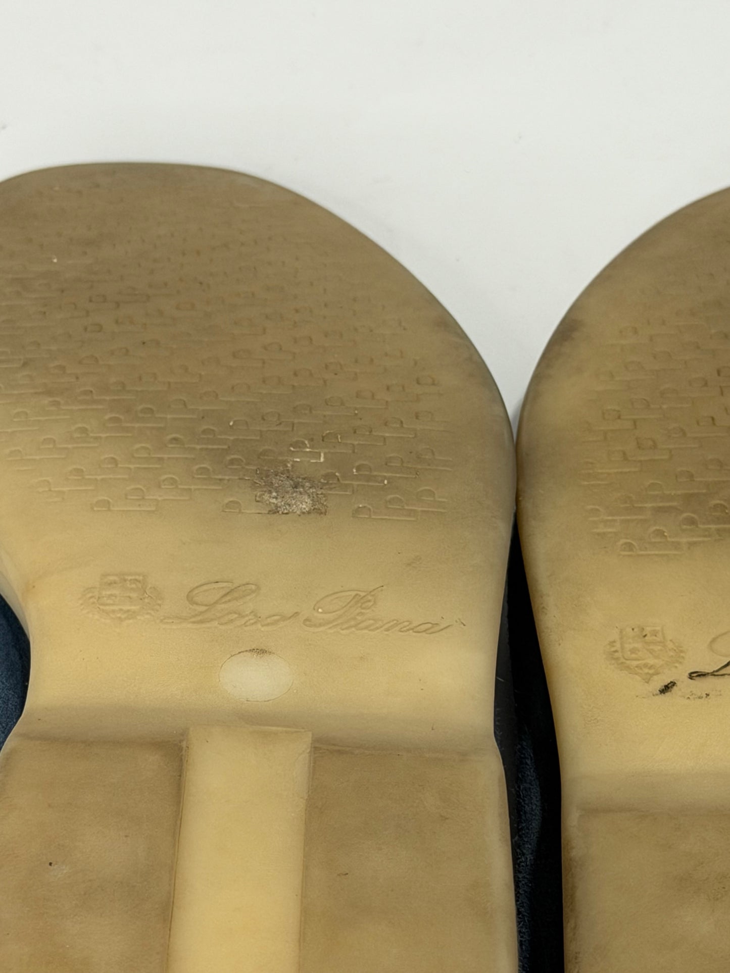 Loro Piana Blue Suede Summer Charms Walk Loafers Size 37 EU/ 7 US