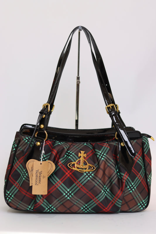 Vivienne Westwood Orb Tartan Print tote bag