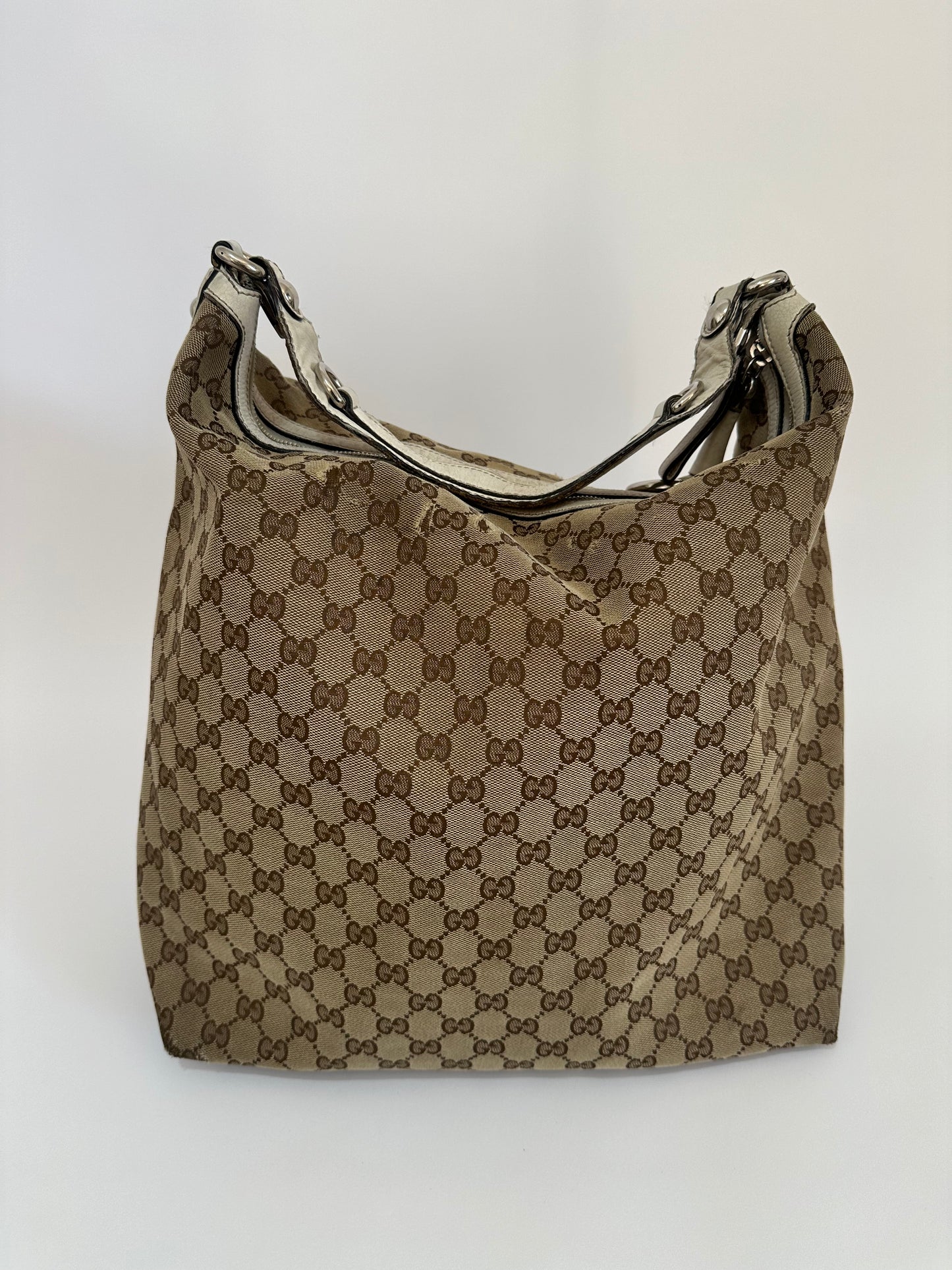GUCCI
Monogram Icon Bit Large Hobo Off White