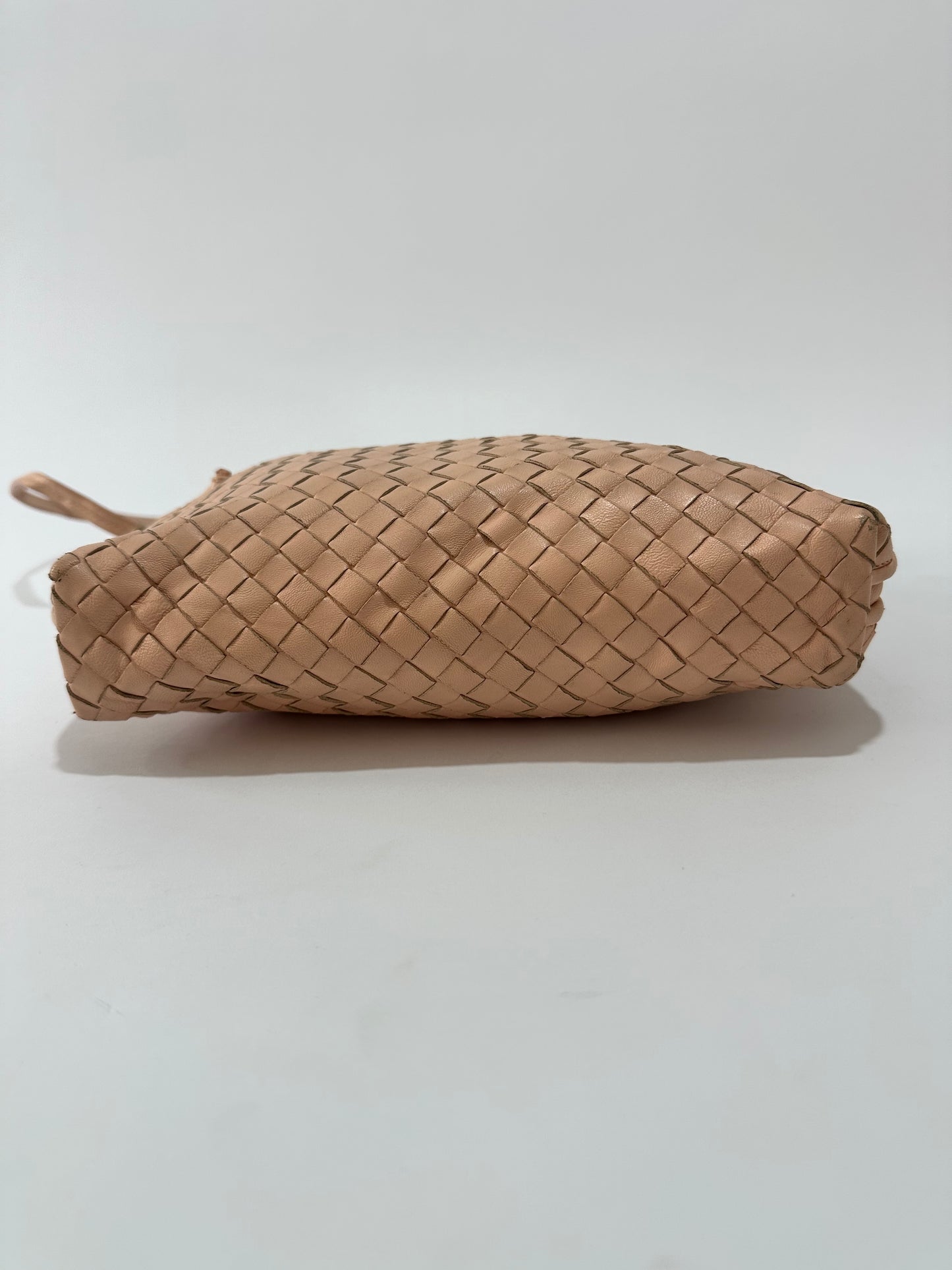 Bottega Veneta Beige Intrecciato Leather Nodini Crossbody Bag