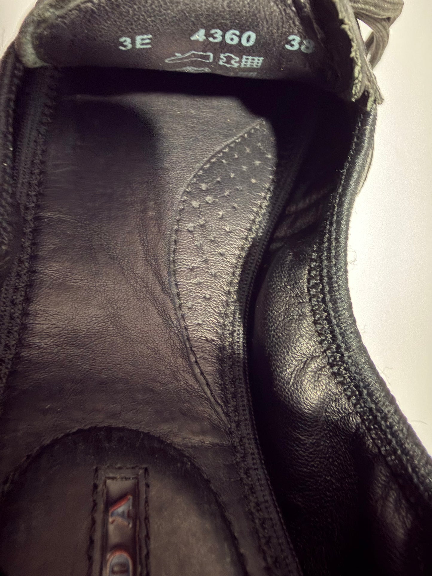 Prada Black Nylon and Leather Lace Up Flats Size 38 EU/ 8 US / 5 UK