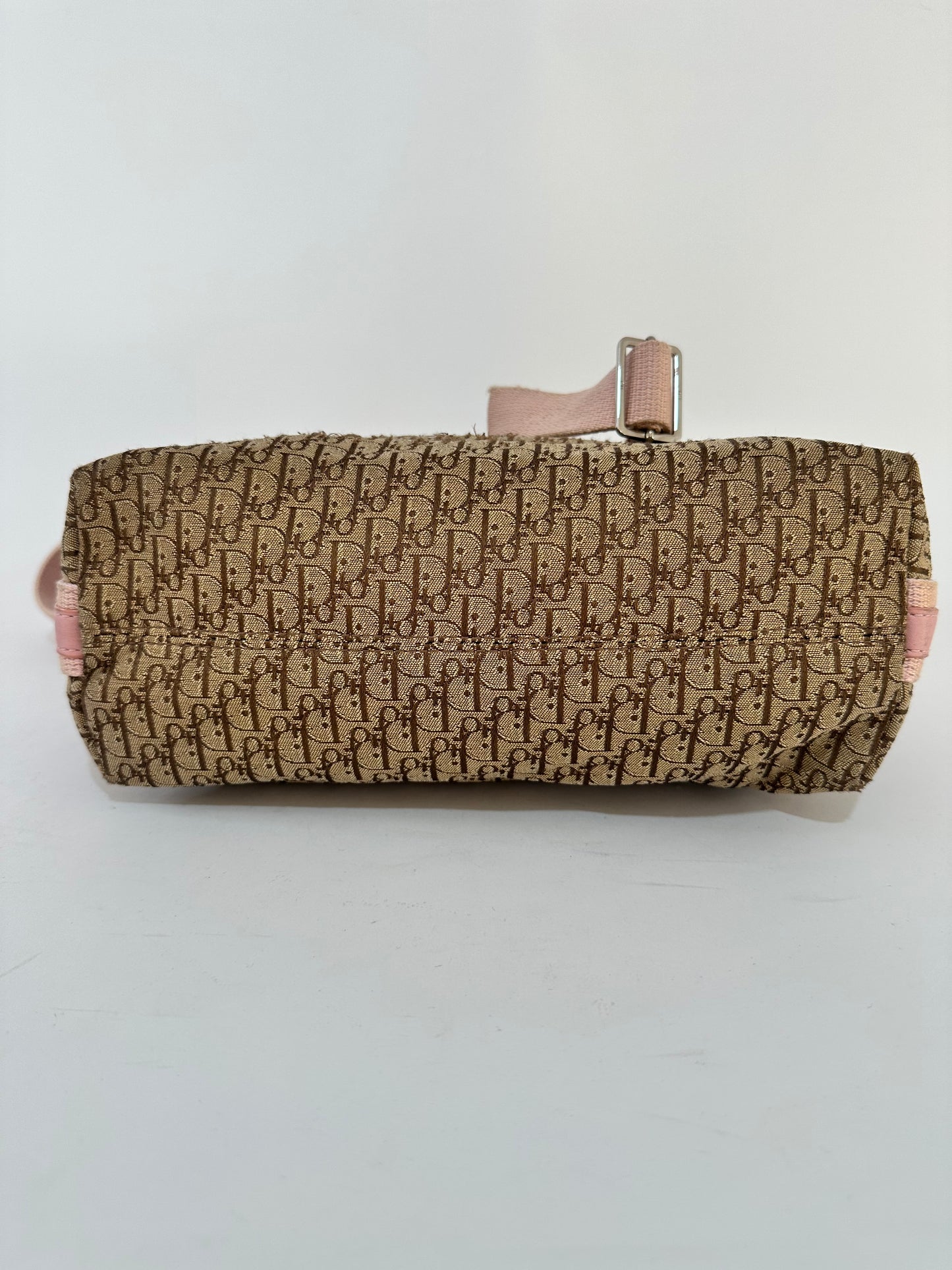 Dior Brown Oblique Canvas Crossbody Bag Pink Beige
