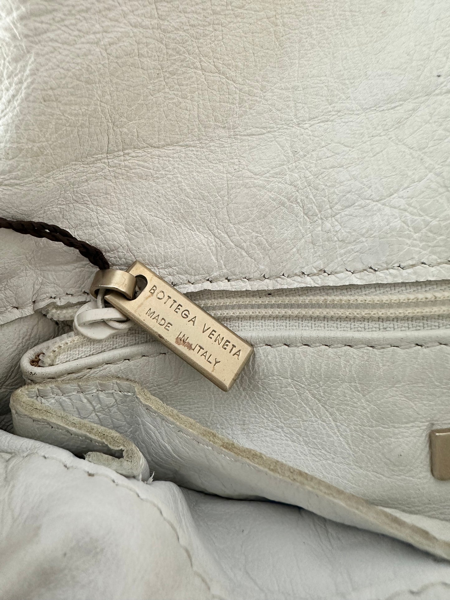 Bottega Veneta Beige Intrecciato Leather Nodini Crossbody Bag
