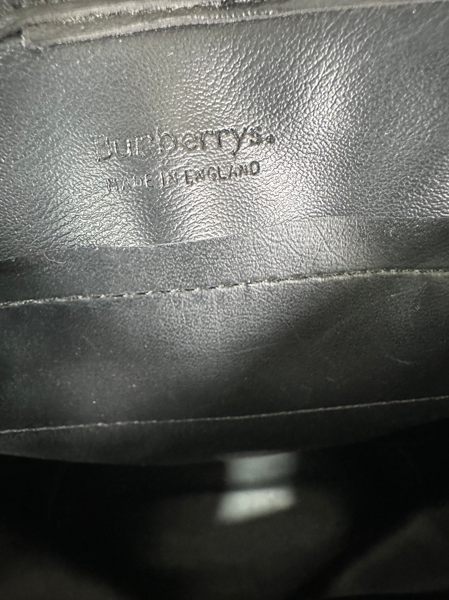Burberry Nova Check Logo Embossed Backpack Navy/Black