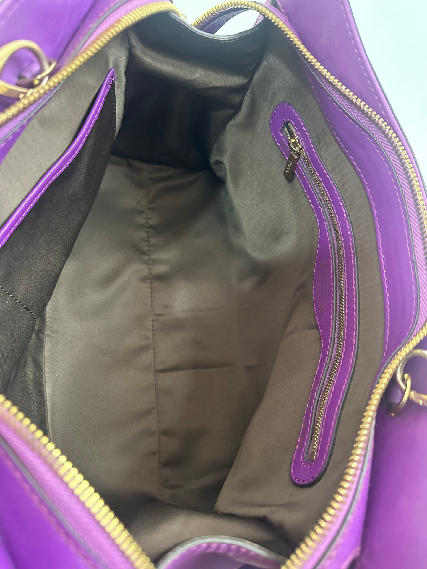 Tod's Purple Sella Bauletto Piccolo Satchel Bag w/ Strap