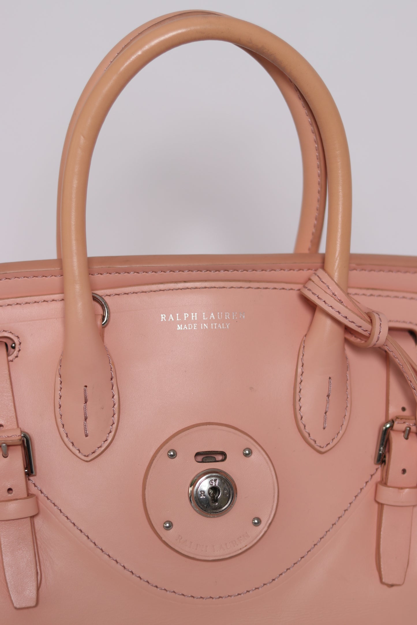 Ralph Lauren Pink Leather Soft Ricky Tote