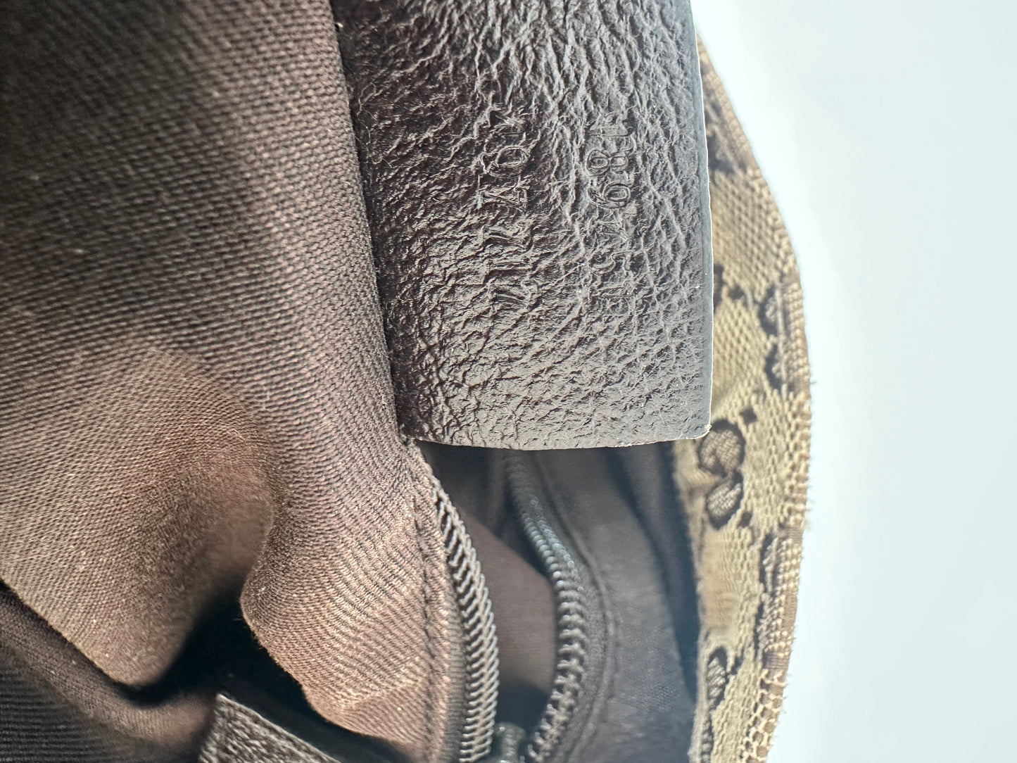 GUCCI
Monogram Web Medium Flat Messenger Bag Brown
