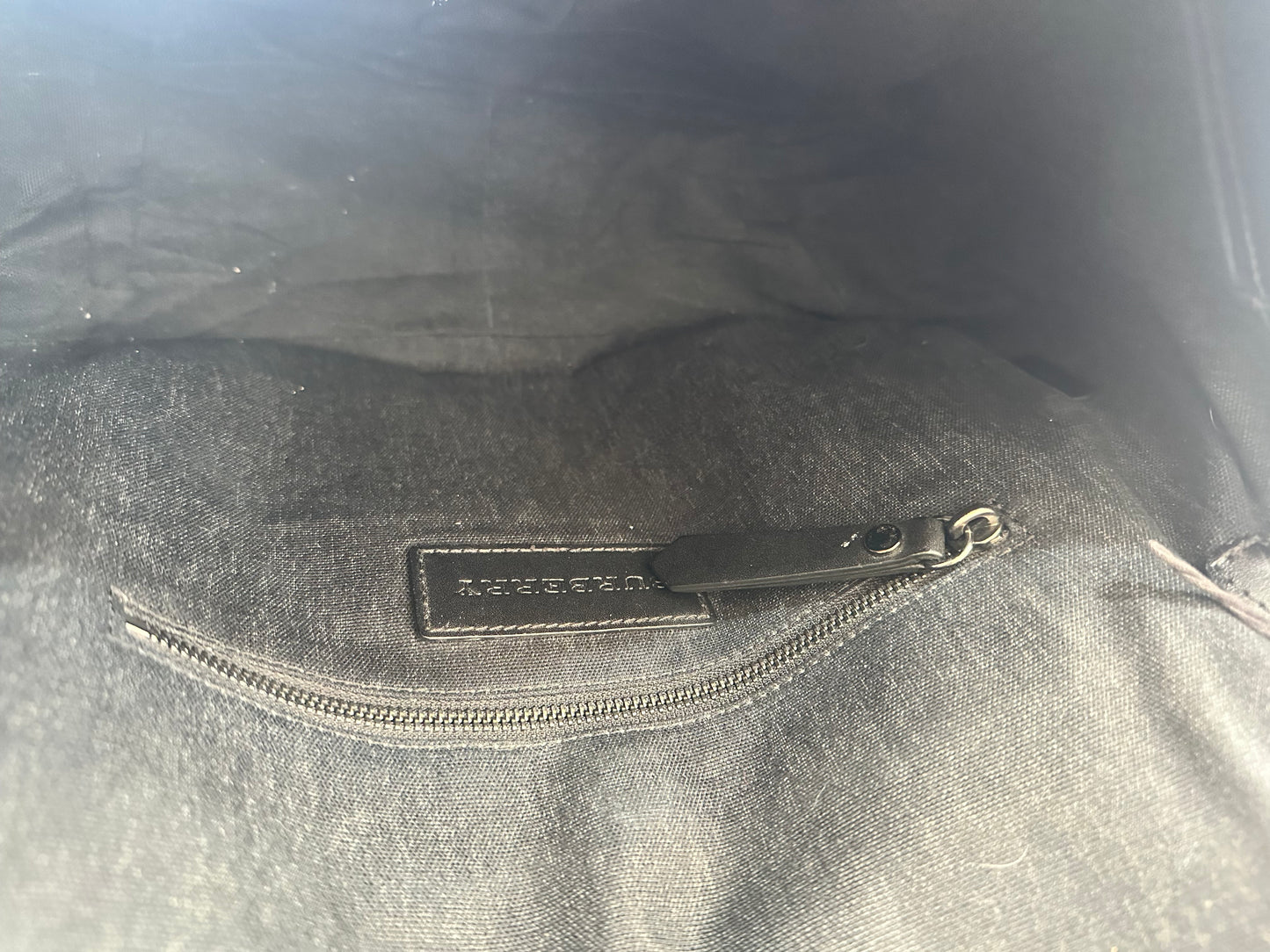 Burberry Grifford Messenger Bag Smoked Check Coated Canvas