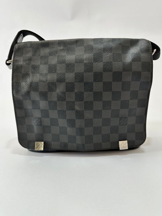 Louis Vuitton Damier Ebene Graphite Canvas District PM Bag