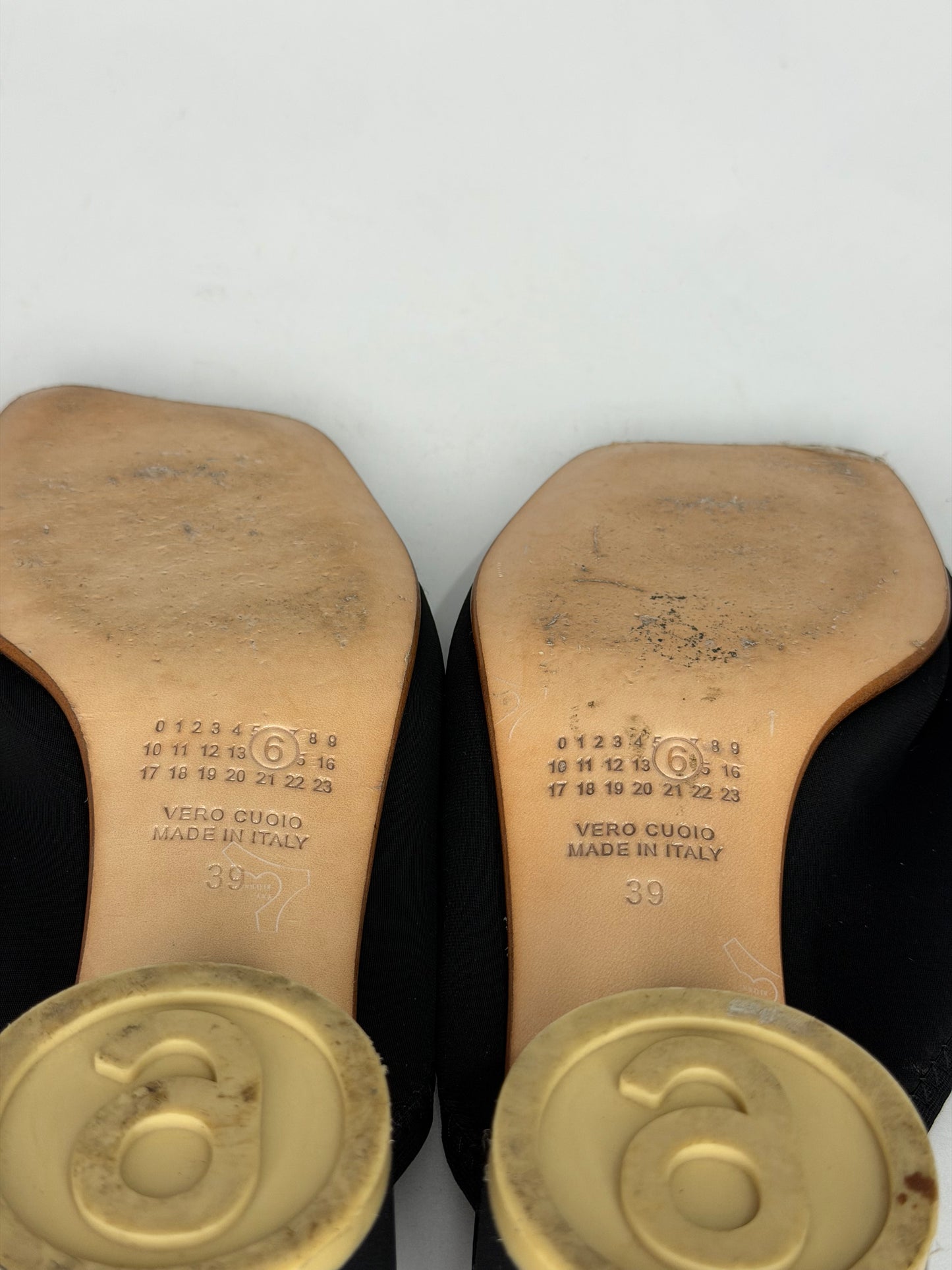MM6 Maison Margiela Black Scuba Lyrca Heeled Sandals