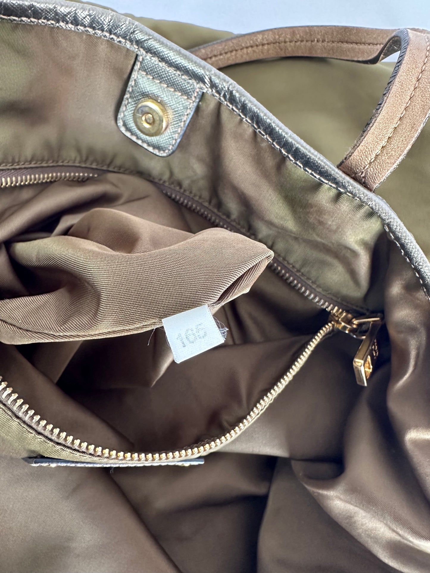 PRADA Nylon Tessuto Saffiano Tote Green