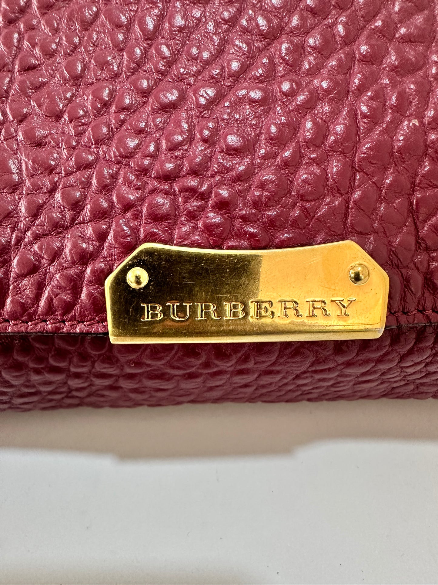 Burberry Pink Leather Mildenhall Shoulder Bag