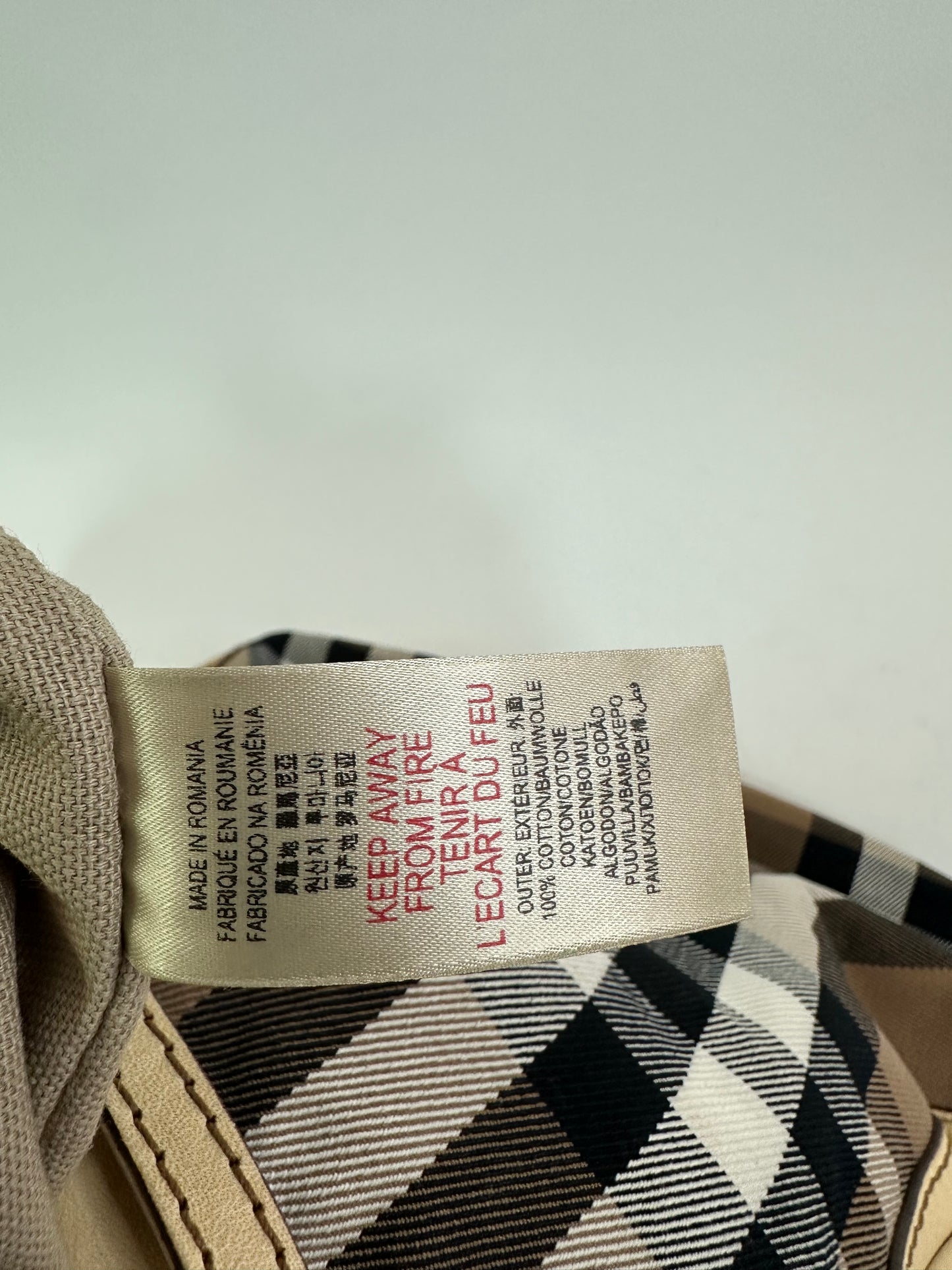BURBERRY Multicolor House Check Canvas and Leather Hobo